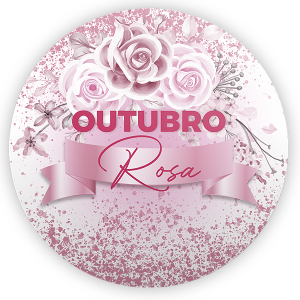 Capa Painel Redondo Sublimado - Outubro Rosa