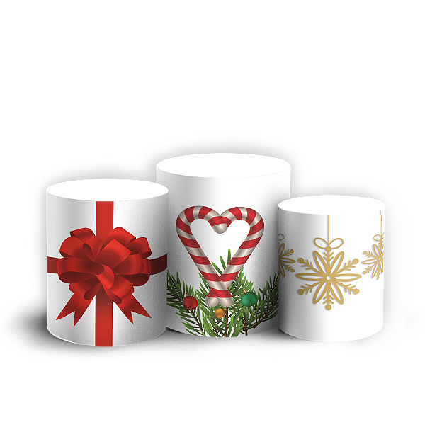 Capas Trio Cilindro Sublimado Veste Fácil - Natal