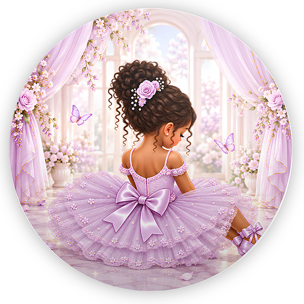 Capa Painel Redondo Sublimado - Bailarina