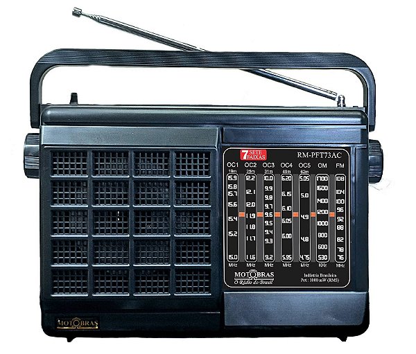 RM-PFT73AC-RÁDIO PORTÁTIL 7 FAIXAS-FM+OM+5OC
