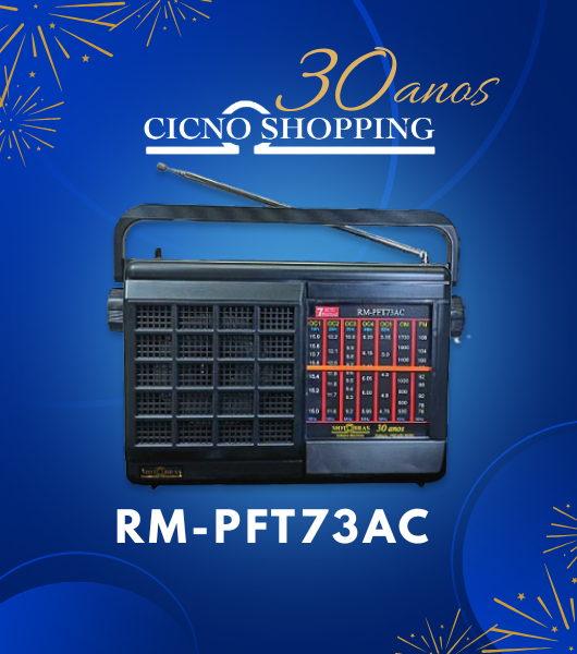 RM-PFT73AC-RÁDIO PORTÁTIL 7 FAIXAS-FM+OM+5OC