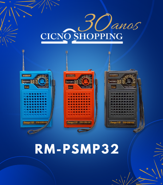RM-PSMP32-RÁDIO PORTÁTIL 3 FAIXAS  FM/OM/OC