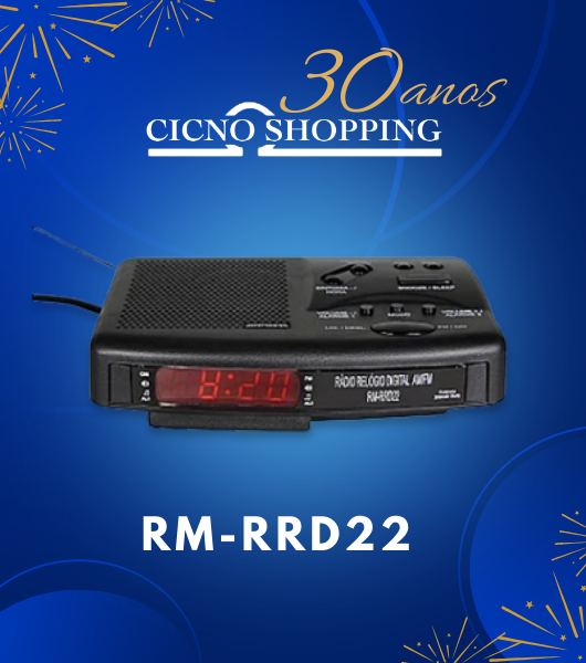 RM-RRD22-RÁDIO RELÓGIO DIGITAL AM/FM