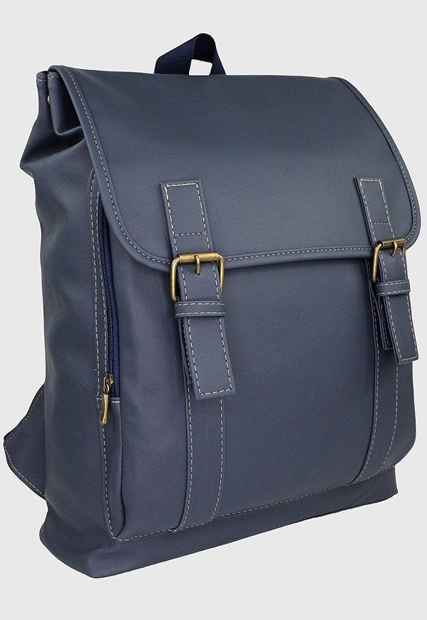 Mochila Executiva Vintage Material Sintético Azul LE01