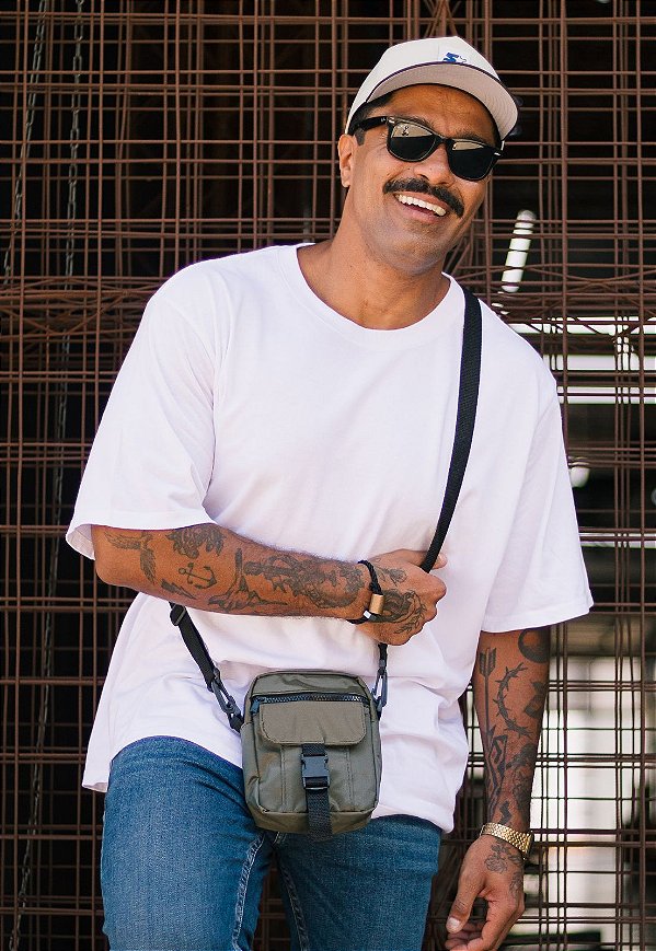 Shoulder Bag Bolsa Transversal Pequena de Nylon Verde LE07