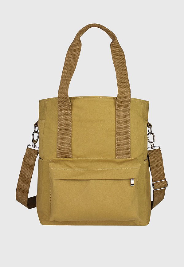 Lenna's Bolsa Transversal e de Ombro Tote Bag de Lona Caqui A025