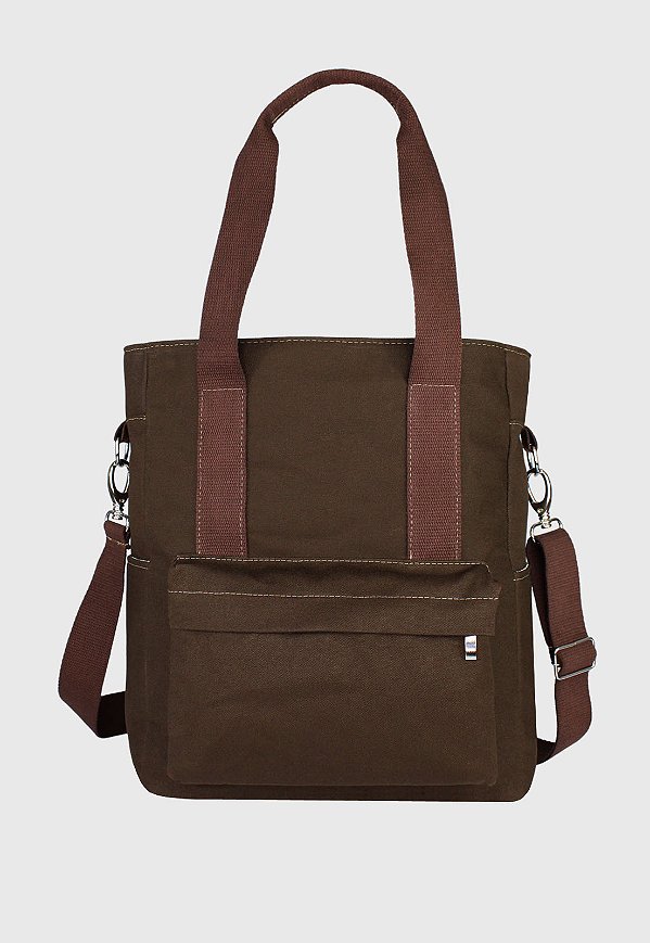 Lenna's Bolsa Transversal e de Ombro Tote Bag de Lona Marrom A025