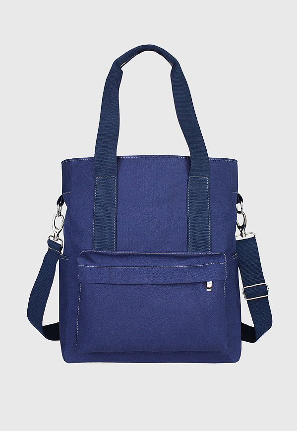 Lenna's Bolsa Transversal e de Ombro Tote Bag de Lona Azul A025