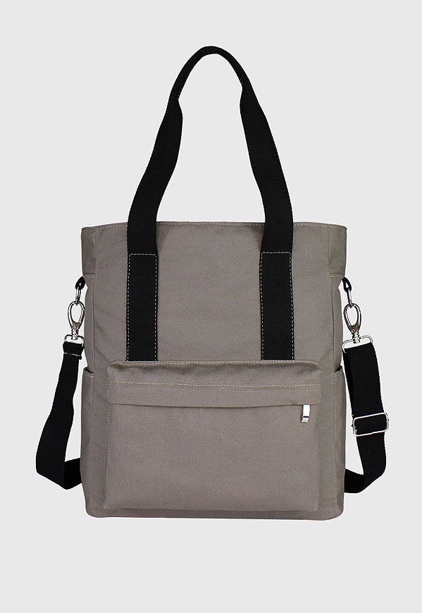Lenna's Bolsa Transversal e de Ombro Tote Bag de Lona Cinza A025