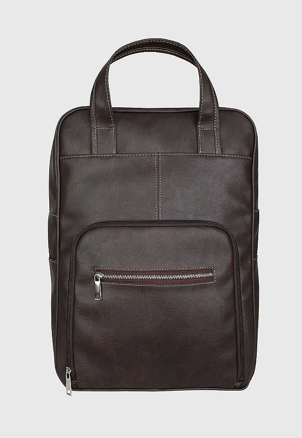 Lenna's Mochila Executiva Tamanho Grande Masculina Feminina Marrom LE14
