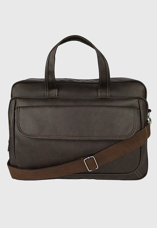 Bolsa de Mão Pasta Transversal Executiva para Notebook Marrom A013