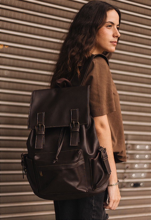 Mochila Executiva Vintage Marrom 085