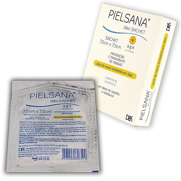 Gaze Rayon Pielsana  7,5cm x 7,5cm 3ml A.G.E Caixa C/24 - DBS