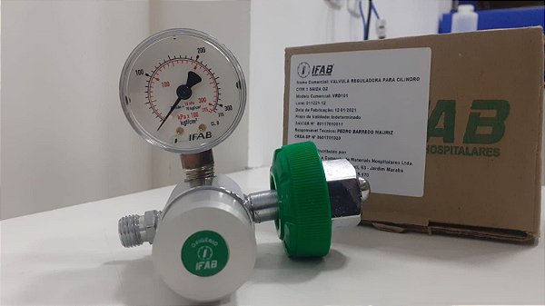 Válvula Reguladora Para Cilindro Com 1 Saida O2 - IFAB