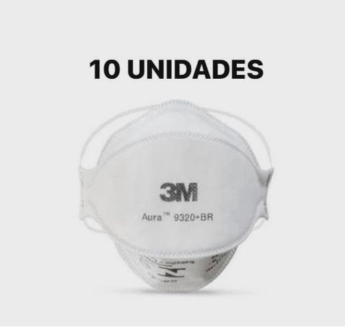 Kit 10 Máscaras Descartável 3M Aura 9360H - 3M