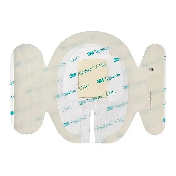 Curativo Fixador de Cateter Tegaderm Gluconato de Clorexidina CHG 7 x 8,5 cm 1660R Unidade - 3M