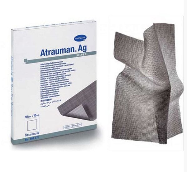 Curativo Atrauman Ag 10x10 Caixa C/10 Unidades - Hartmann