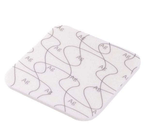 Curativo de Espuma Não Aderente Com Prata 10 x10cm SilverSoft Unidade - Vita Medical