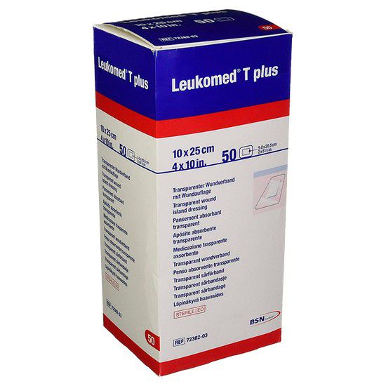 Curativo Leukomed T Plus 10 x 25cm Caixa C/50 Unidades - BSN Medical
