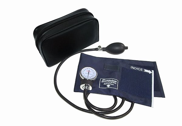 Esfigmomanômetro Aneróide Azul Obeso (Extra Grande) - Premium