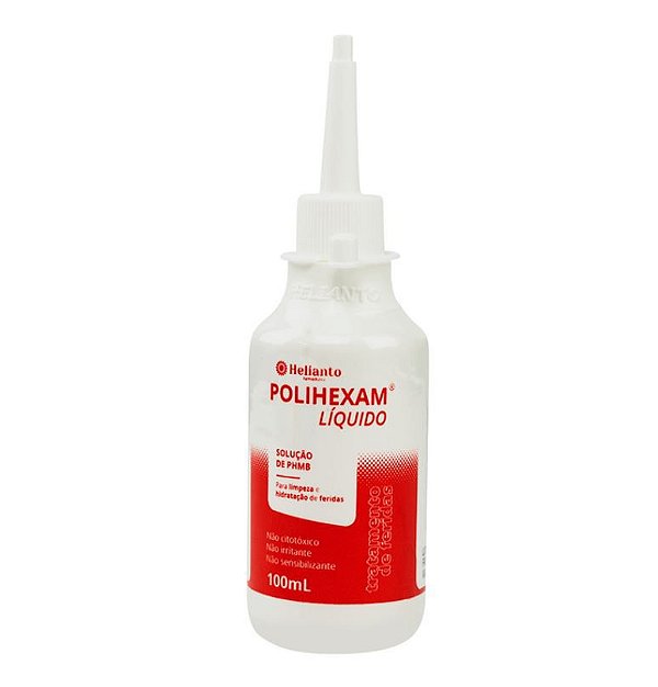 Solução Aquosa com PHMB 0,1% para Limpeza de Feridas 100ml Polihexam - Helianto