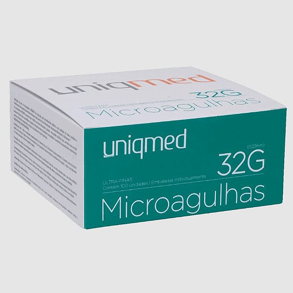 Microagulhas (Lebel) 4mm x 32g Caixa C/ 100 Unidades - Uniqmed