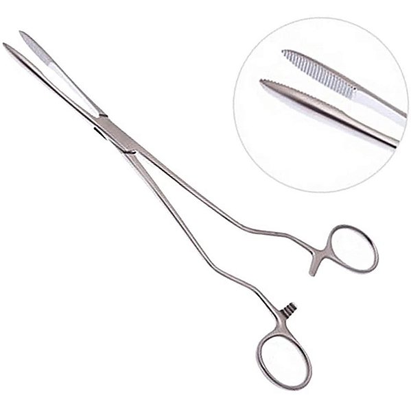 Pinça Cheron (Assepsia) 24 Cm em Aço Inox - Vital Gold