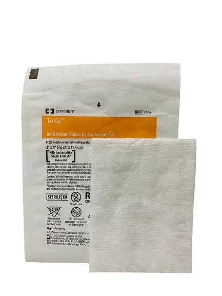 Cobertura de Gaze Com PHMB (Antimicrobiana) Telfa 7,6 x 11,4cm Unidade - Covidien