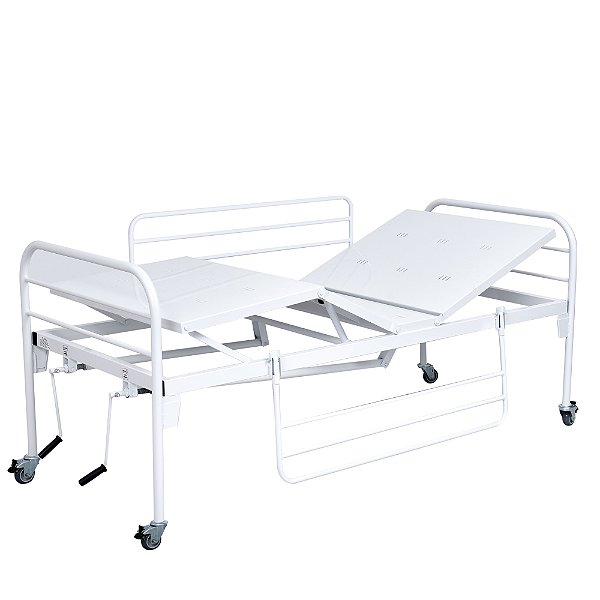 Cama Hospitalar 2 Movimentos Até 5 Posições e Rodinhas até 120Kg S-0180-A - Salutem