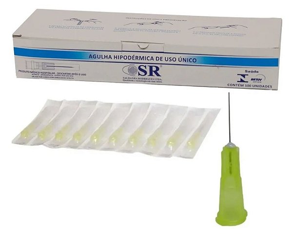 Agulha Descartável 13x0,30mm (30g) C/100 Unidades - SR