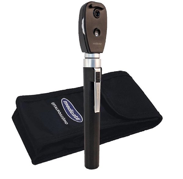 Oftalmoscópio Xenon Halógeno com 5 Aberturas MD 8000 - Medicate