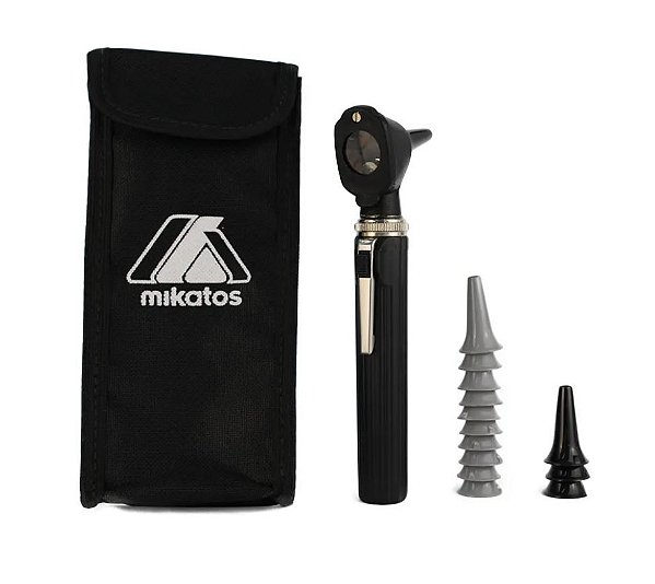 Otoscópio Preto Mini Mikatos Led - Mikatos