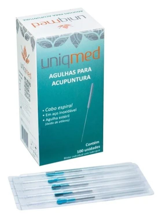 Agulha para Acupuntura 0,25x25mm Caixa C/100 Un - Uniqmed