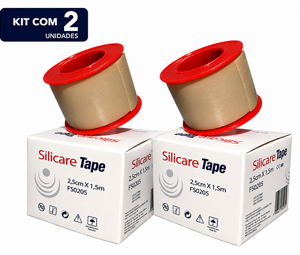 Kit C/2 Fitas De Silicone Silicare Tape 2,5cm x 1,5m (Para Cicatrizes e Queloides) - Vita Medical