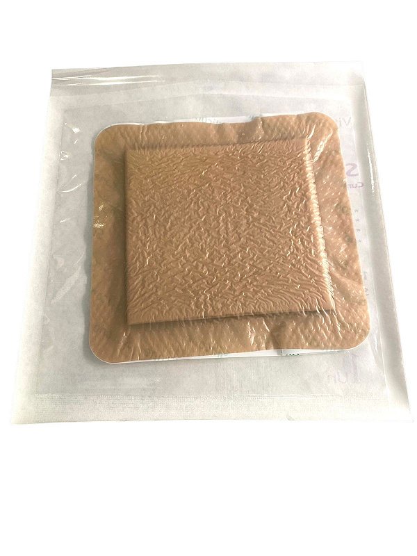 Curativo de Silicone Com Prata e Espuma Aderente Silicare AG 15cm x 15cm Un - Vita Medical