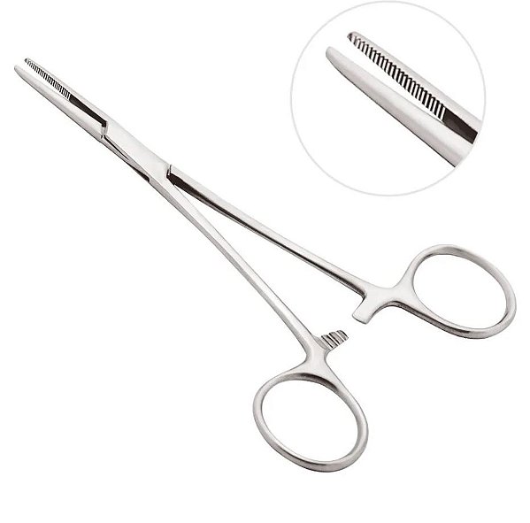 Pinça Kelly 16cm Reta em aço Inox - Vital Gold