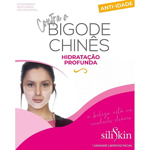 Pad Silicone Bigode Chines Adesivo Tratamento Anti Idade - Siliskin
