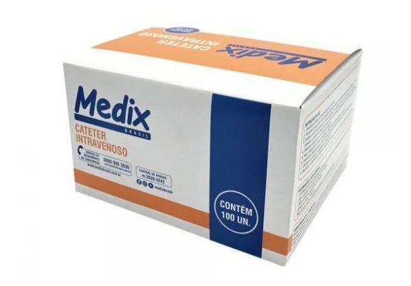 Cateter Intravenoso Teflon 18G (Verde) Caixa C/100 Unidades - Medix