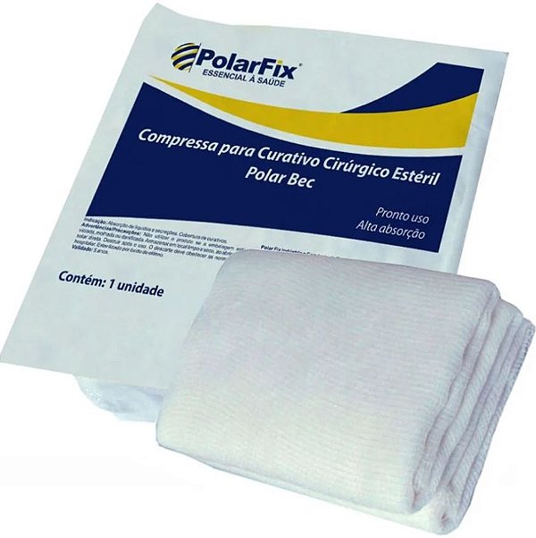Curativo Algodonado Estéril 15cm x 30cm (Aberto) tipo Zobec - Polar Fix