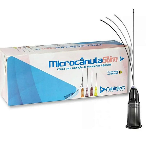 Microcânula Preenchimento Facial 22g X 50mm Caixa C/ 10unidades - Fabinject