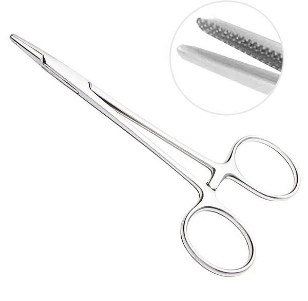 Porta Agulha Mayo Hegar 15cm em Aço Inox - Vital Gold