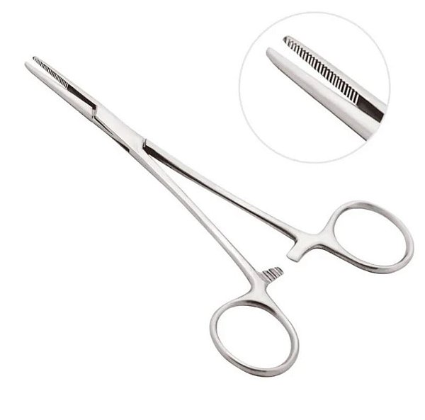 Pinça Crile Reta 16cm em Aço Inox - Vital Gold