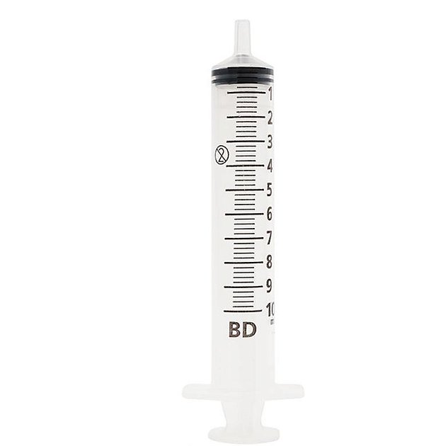 Kit C/10 Seringas de 10ml Sem Agulha Luer Slip (Liso) - BD
