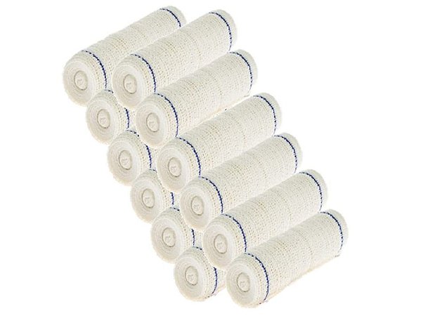 Atadura de Crepom 12cm x 1,8m 13 fios Pacote C/12 unidades - Polar Fix