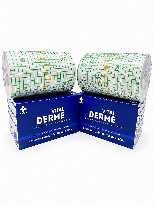 2 Rolos de Filme Transparente 10cm x 10 metros - Vital Derme