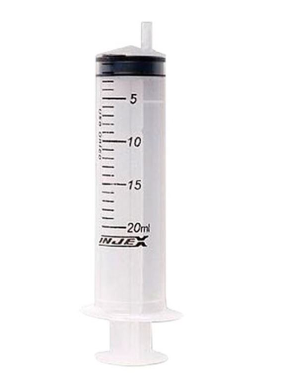 Kit C/10 Seringas Descartáveis 20ml Luer Slip (Bico Liso) - Injex