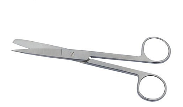 Tesoura Cirúrgica Reta 14,5cm Fina/Romba em Aço Inox - Vital Gold
