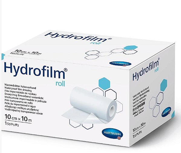 Curativo Hydrofilm Roll (Rolo) Transparente Auto Adesivo 10cm x 10M - Hartmann