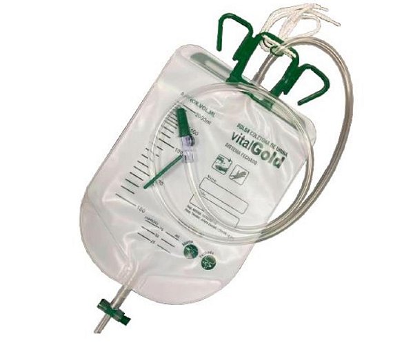 Bolsa Coletora de Urina 2 Litros Sistema Fechado - Vital Gold