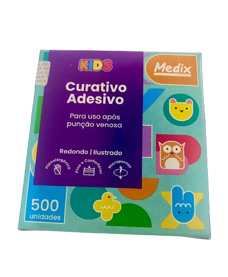Curativo Infantil Redondo Blood Stop Kids Caixa C/500 Unidades - Medix